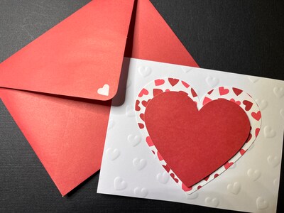 Heart to Heart Be My Valentine Handmade Card - image1